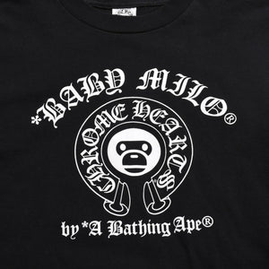 極美品 CHROME HEARTS クロムハーツ × A BATHING APE ア ベイシング エイプ 半袖Tシャツ サイズM ブラック 中古 4a010501