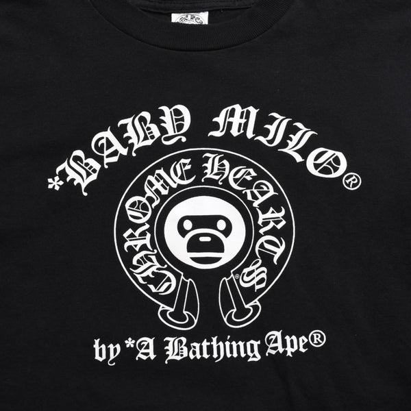 極美品 CHROME HEARTS クロムハーツ × A BATHING APE ア ベイシング エイプ 半袖Tシャツ サイズM ブラック 中古 4a010501