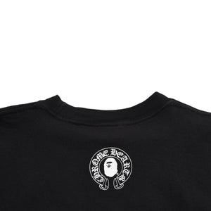 極美品 CHROME HEARTS クロムハーツ × A BATHING APE ア ベイシング エイプ 半袖Tシャツ サイズM ブラック 中古 4a010501