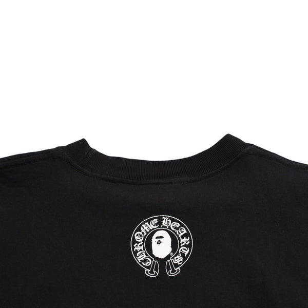 極美品 CHROME HEARTS クロムハーツ × A BATHING APE ア ベイシング エイプ 半袖Tシャツ サイズM ブラック 中古 4a010501