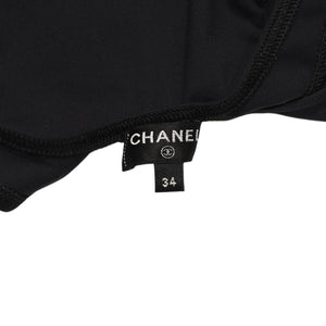 極美品 CHANEL シャネル スイムウェア 水着 ココマーク 9065V45004 ネイビー ポーチ付き サイズ34 中古 4a008552
