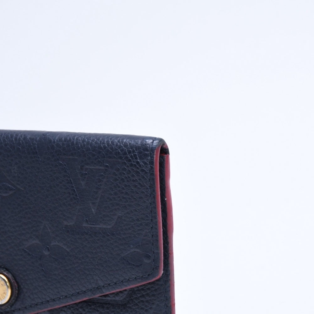 LOUIS VUITTON ルイヴィトン ポシェットクレ M62017 TN4197 MFイニシャル入り ミニウォレット ダークネイビー ゴールド金具 美品 中古 4a010162