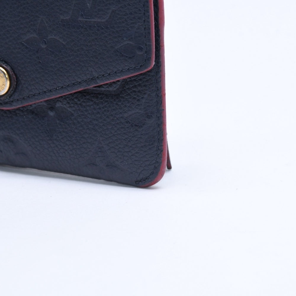 LOUIS VUITTON ルイヴィトン ポシェットクレ M62017 TN4197 MFイニシャル入り ミニウォレット ダークネイビー ゴールド金具 美品 中古 4a010162