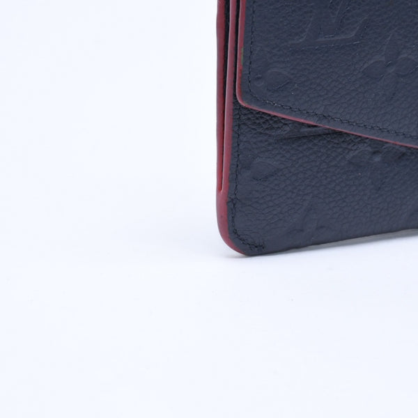 LOUIS VUITTON ルイヴィトン ポシェットクレ M62017 TN4197 MFイニシャル入り ミニウォレット ダークネイビー ゴールド金具 美品 中古 4a010162