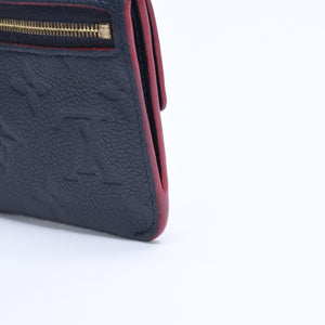 LOUIS VUITTON ルイヴィトン ポシェットクレ M62017 TN4197 MFイニシャル入り ミニウォレット ダークネイビー ゴールド金具 美品 中古 4a010162