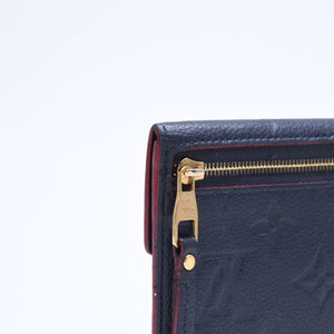 LOUIS VUITTON ルイヴィトン ポシェットクレ M62017 TN4197 MFイニシャル入り ミニウォレット ダークネイビー ゴールド金具 美品 中古 4a010162