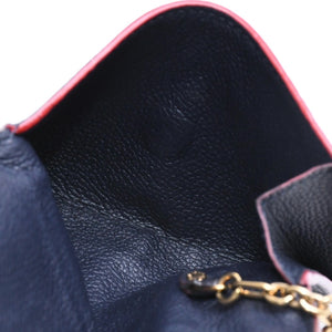 LOUIS VUITTON ルイヴィトン ポシェットクレ M62017 TN4197 MFイニシャル入り ミニウォレット ダークネイビー ゴールド金具 美品 中古 4a010162