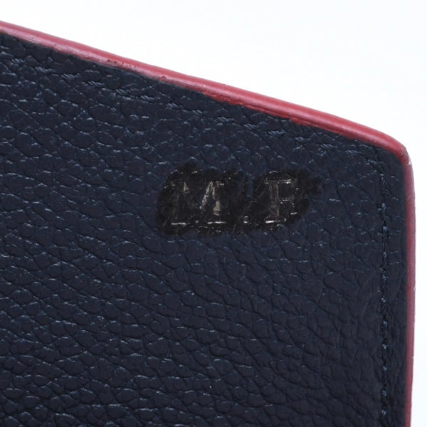 LOUIS VUITTON ルイヴィトン ポシェットクレ M62017 TN4197 MFイニシャル入り ミニウォレット ダークネイビー ゴールド金具 美品 中古 4a010162