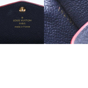 LOUIS VUITTON ルイヴィトン ポシェットクレ M62017 TN4197 MFイニシャル入り ミニウォレット ダークネイビー ゴールド金具 美品 中古 4a010162