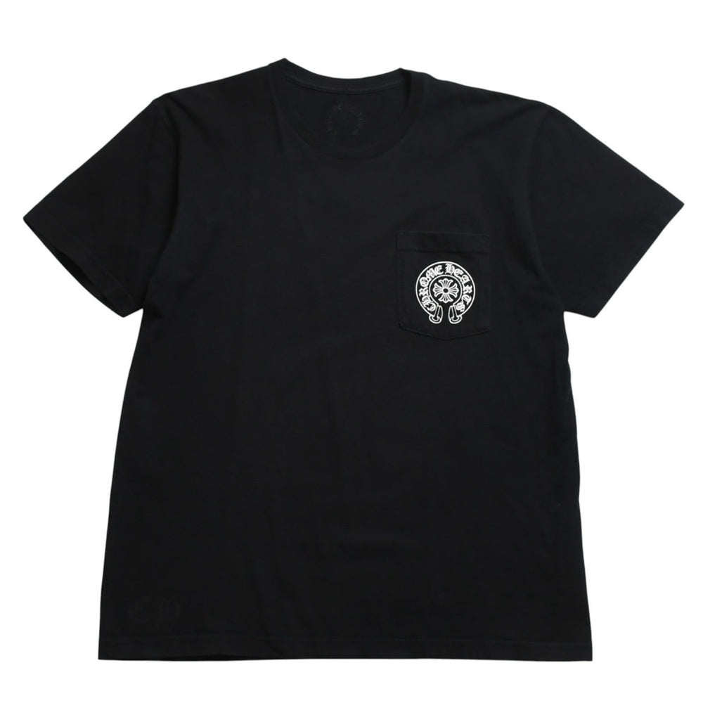 CHROME HEARTS クロムハーツ CH SINE CHシャイン 半袖Tシャツ サイズL ホノルル限定 ホースシュー ブラック 美品 中古 4a009186