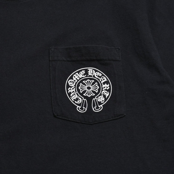 CHROME HEARTS クロムハーツ CH SINE CHシャイン 半袖Tシャツ サイズL ホノルル限定 ホースシュー ブラック 美品 中古 4a009186
