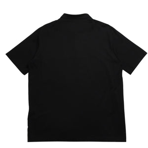 新品同様 PRADA プラダ Re-Nylonディテール付 ストレッチコットン ポロシャツ UJN675 トライアングルロゴ ブラック サイズXXXL シルバー金具 中古 4a001872