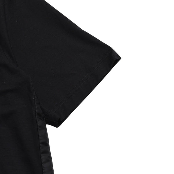 新品同様 PRADA プラダ Re-Nylonディテール付 ストレッチコットン ポロシャツ UJN675 トライアングルロゴ ブラック サイズXXXL シルバー金具 中古 4a001872