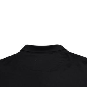 新品同様 PRADA プラダ Re-Nylonディテール付 ストレッチコットン ポロシャツ UJN675 トライアングルロゴ ブラック サイズXXXL シルバー金具 中古 4a001872