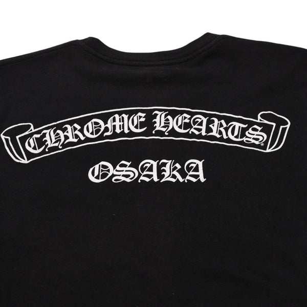 CHROME HEARTS クロムハーツ 大阪限定スクロールラベルTシャツ OSAKA limited ブラック 黒 スクロールロゴ Sサイズ 美品 中古 4a001879