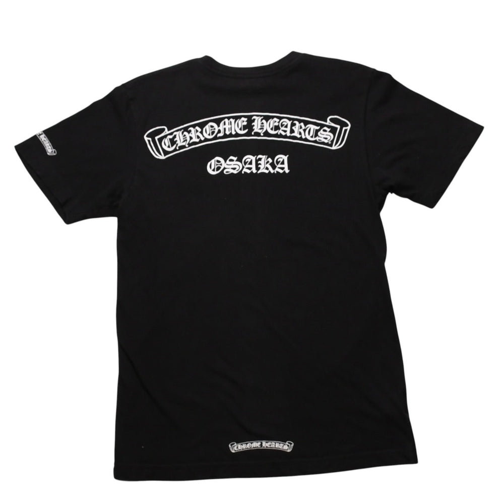 CHROME HEARTS クロムハーツ 大阪限定スクロールラベルTシャツ OSAKA limited ブラック 黒 スクロールロゴ Sサイズ 美品 中古 4a001879