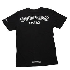 CHROME HEARTS クロムハーツ 大阪限定スクロールラベルTシャツ OSAKA limited ブラック 黒 スクロールロゴ Sサイズ 美品 中古 4a001879