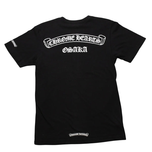 CHROME HEARTS クロムハーツ 大阪限定スクロールラベルTシャツ OSAKA limited ブラック 黒 スクロールロゴ Sサイズ 美品 中古 4a001879