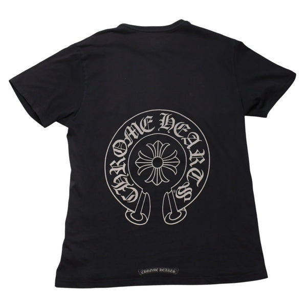 CHROME HEARTS Horseshoe T-shirt Horseshoe Short Sleeve T-shirt Black Black M Size Good Condition Used 4a001884