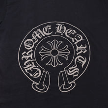 画像をギャラリービューアに読み込む, CHROME HEARTS クロムハーツ ホースシューTシャツ 馬蹄 半袖Tシャツ ブラック 黒 Mサイズ 美品 中古 4a001884