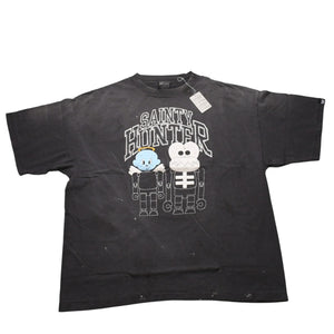 新品未使用 SAINT Mxxxxxx セントマイケル BOUNTY HUNTER コラボTシャツ BH_SS TEE SKULL-K&BABY-M 半袖Tシャツ Tシャツ ブラック ヴィンテージ加工 中古 4a001973