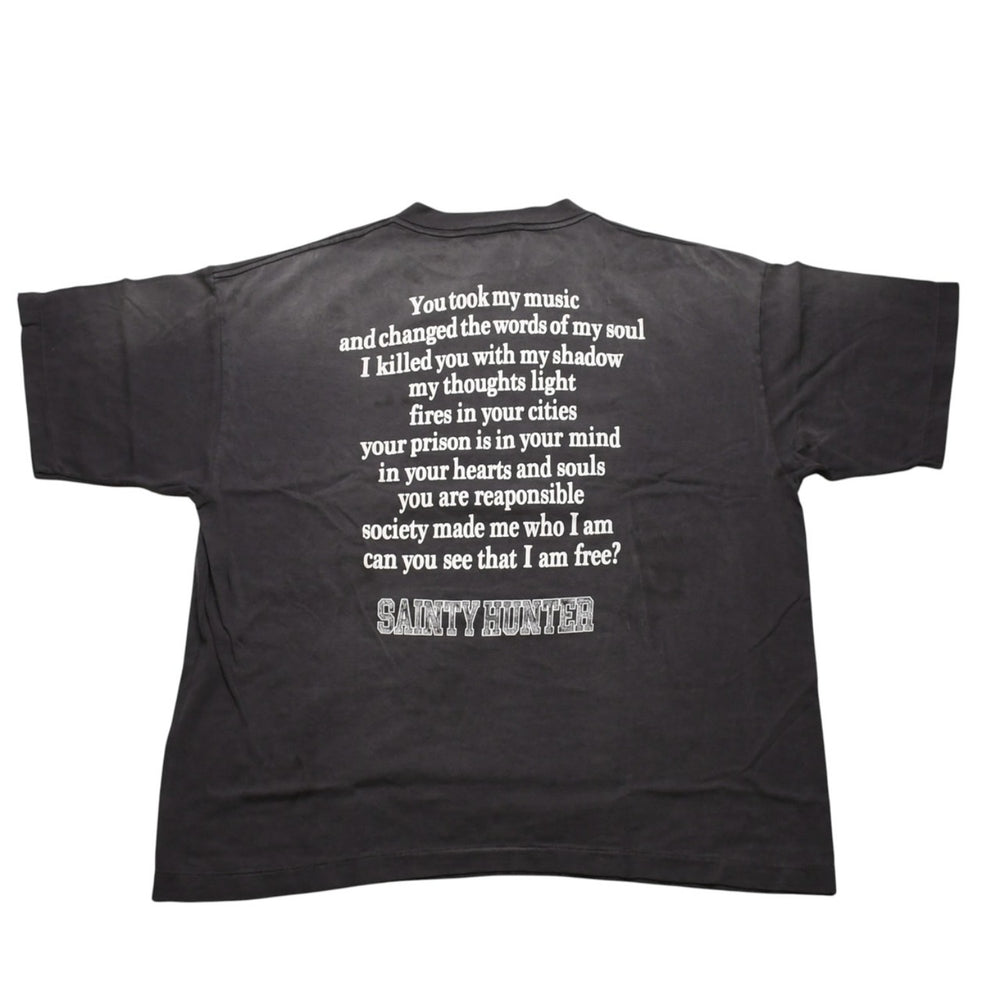 新品未使用 SAINT Mxxxxxx セントマイケル BOUNTY HUNTER コラボTシャツ BH_SS TEE SKULL-K&BABY-M 半袖Tシャツ Tシャツ ブラック ヴィンテージ加工 中古 4a001973