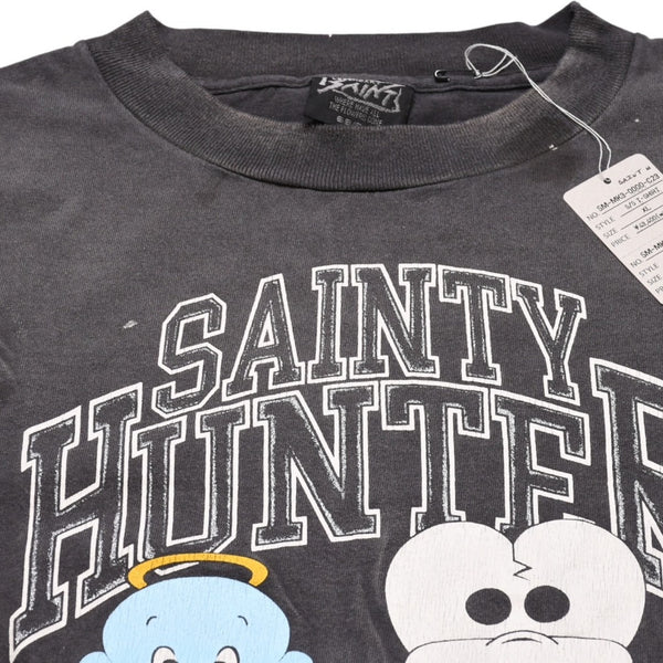 新品未使用 SAINT Mxxxxxx セントマイケル BOUNTY HUNTER コラボTシャツ BH_SS TEE SKULL-K&BABY-M 半袖Tシャツ Tシャツ ブラック ヴィンテージ加工 中古 4a001973