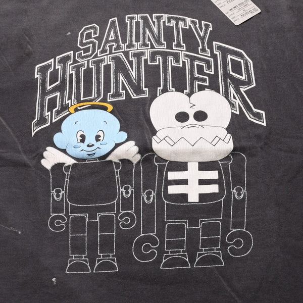 新品未使用 SAINT Mxxxxxx セントマイケル BOUNTY HUNTER コラボTシャツ BH_SS TEE SKULL-K&BABY-M 半袖Tシャツ Tシャツ ブラック ヴィンテージ加工 中古 4a001973