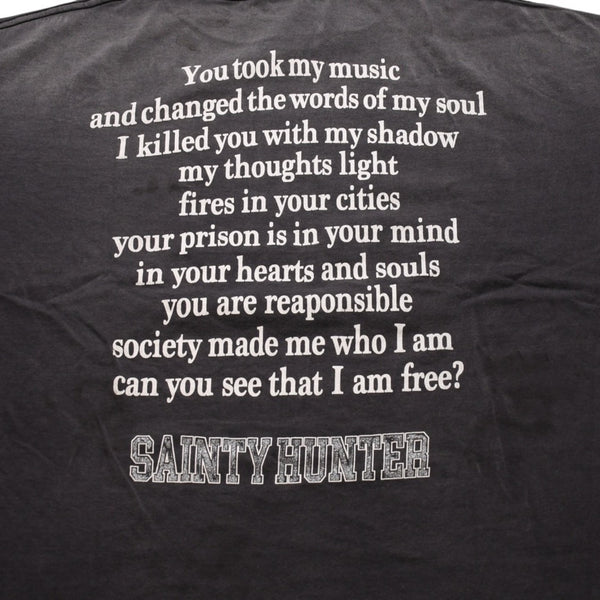 新品未使用 SAINT Mxxxxxx セントマイケル BOUNTY HUNTER コラボTシャツ BH_SS TEE SKULL-K&BABY-M 半袖Tシャツ Tシャツ ブラック ヴィンテージ加工 中古 4a001973