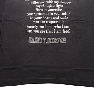 新品未使用 SAINT Mxxxxxx セントマイケル BOUNTY HUNTER コラボTシャツ BH_SS TEE SKULL-K&BABY-M 半袖Tシャツ Tシャツ ブラック ヴィンテージ加工 中古 4a001973