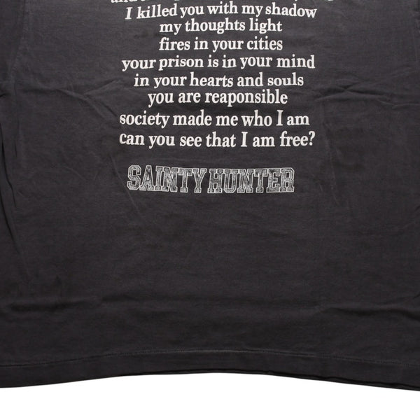新品未使用 SAINT Mxxxxxx セントマイケル BOUNTY HUNTER コラボTシャツ BH_SS TEE SKULL-K&BABY-M 半袖Tシャツ Tシャツ ブラック ヴィンテージ加工 中古 4a001973