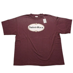 New and unused SAINT Mxxxxxx Saint Michael SS T-SHIRT SAINT MXX BUR Short sleeve T-shirt T-shirt Burgundy Aged processing Used 4a001975