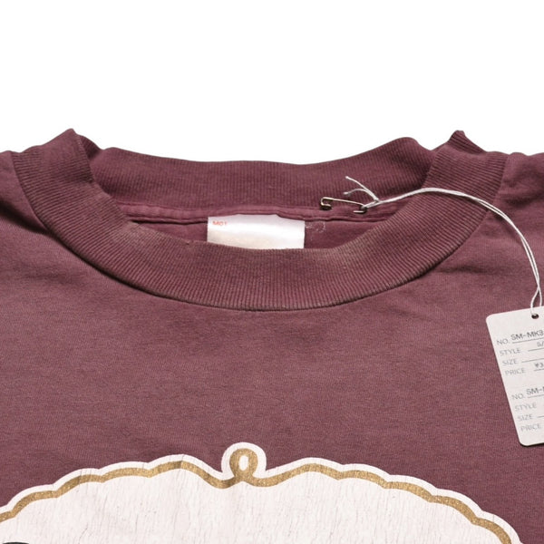 New and unused SAINT Mxxxxxx Saint Michael SS T-SHIRT SAINT MXX BUR Short sleeve T-shirt T-shirt Burgundy Aged processing Used 4a001975