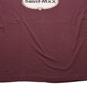 New and unused SAINT Mxxxxxx Saint Michael SS T-SHIRT SAINT MXX BUR Short sleeve T-shirt T-shirt Burgundy Aged processing Used 4a001975