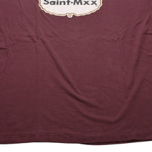 画像をギャラリービューアに読み込む, 新品未使用 SAINT Mxxxxxx セントマイケル SS T-SHIRT SAINT MXX BUR 半袖Tシャツ Tシャツ バーガンディ エイジング加工 中古 4a001975