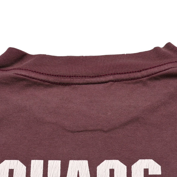 New and unused SAINT Mxxxxxx Saint Michael SS T-SHIRT SAINT MXX BUR Short sleeve T-shirt T-shirt Burgundy Aged processing Used 4a001975
