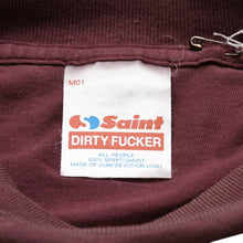 画像をギャラリービューアに読み込む, 新品未使用 SAINT Mxxxxxx セントマイケル SS T-SHIRT SAINT MXX BUR 半袖Tシャツ Tシャツ バーガンディ エイジング加工 中古 4a001975