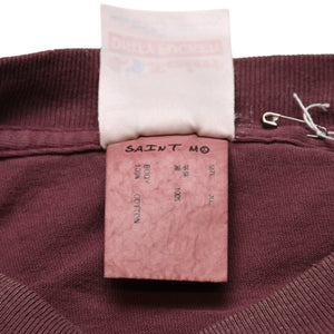 New and unused SAINT Mxxxxxx Saint Michael SS T-SHIRT SAINT MXX BUR Short sleeve T-shirt T-shirt Burgundy Aged processing Used 4a001975