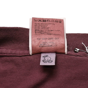 New and unused SAINT Mxxxxxx Saint Michael SS T-SHIRT SAINT MXX BUR Short sleeve T-shirt T-shirt Burgundy Aged processing Used 4a001975