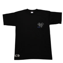 画像をギャラリービューアに読み込む, 新品未使用 CHROME HEARTS クロムハーツ ポケット半袖Tシャツ サークルロゴCHプラス ブラック シルバー ブルー 中古 4a001882
