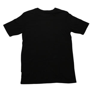 CHROME HEARTS クロムハーツ ポケット付きTシャツ クロスレザーパッチ シルバー金具 ブラック CHプラス スクロールラベル 美品 中古 4a001885