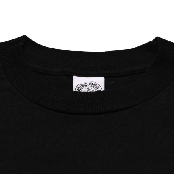 New and unused CHROME HEARTS Pocket Short Sleeve T-shirt Circle Logo CH Plus Black Silver Blue Used 4a001882