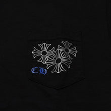画像をギャラリービューアに読み込む, 新品未使用 CHROME HEARTS クロムハーツ ポケット半袖Tシャツ サークルロゴCHプラス ブラック シルバー ブルー 中古 4a001882