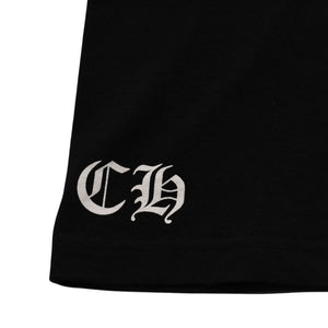 New and unused CHROME HEARTS Pocket Short Sleeve T-shirt Circle Logo CH Plus Black Silver Blue Used 4a001882