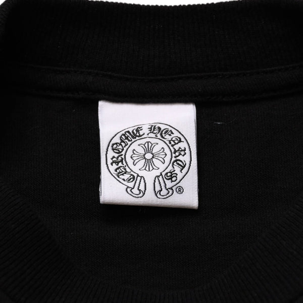 New and unused CHROME HEARTS Pocket Short Sleeve T-shirt Circle Logo CH Plus Black Silver Blue Used 4a001882