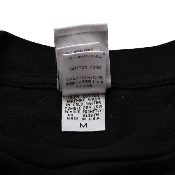 New and unused CHROME HEARTS Pocket Short Sleeve T-shirt Circle Logo CH Plus Black Silver Blue Used 4a001882
