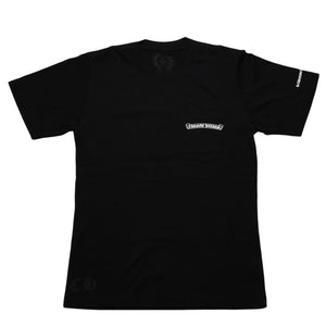 新品未使用 CHROME HEARTS クロムハーツ スクロールロゴTシャツ ブラック 黒 ポケットTシャツ 半袖Tシャツ 中古 4a001880