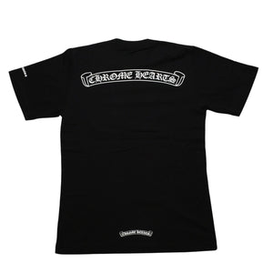 新品未使用 CHROME HEARTS クロムハーツ スクロールロゴTシャツ ブラック 黒 ポケットTシャツ 半袖Tシャツ 中古 4a001880