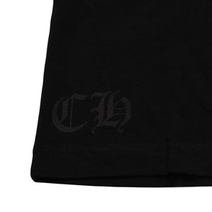 新品未使用 CHROME HEARTS クロムハーツ スクロールロゴTシャツ ブラック 黒 ポケットTシャツ 半袖Tシャツ 中古 4a001880