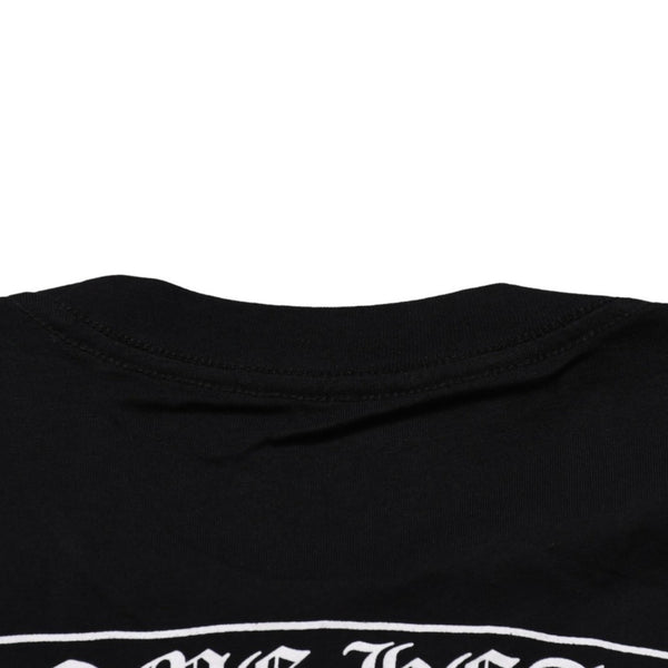 新品未使用 CHROME HEARTS クロムハーツ スクロールロゴTシャツ ブラック 黒 ポケットTシャツ 半袖Tシャツ 中古 4a001880